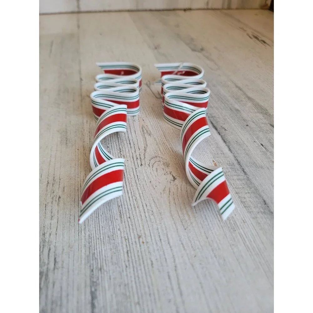 Ribbon candy vintage ornament Xmas set‎ peppermint